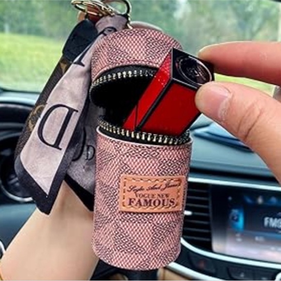 Mini Round Vintage Style Bucket Bag Charm w/ Twilly (white & brown available) - Picture 4 of 13